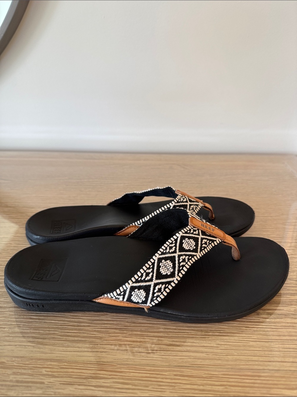 Reef Black Woven Orthotic Sandals, Women’s Size 10 - Picture 10 of 13